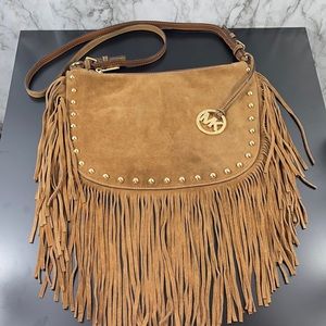 Michael Kors Suede Fringed Crossbody